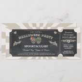 ハロウィーンチケットシュガースカルパーティー不気味イベント 招待状 (正面/裏面)