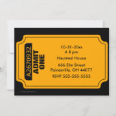 ハロウィーンチケット招待状 招待状 (裏面)