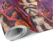 ハロウィーンチベットテリアヴァンパイアパンプキンズ怖 ラッピングペーパー (ロールコーナー)