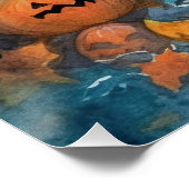 ハロウィーンチャウチャウカボチャ怖い ポスター (コーナー)