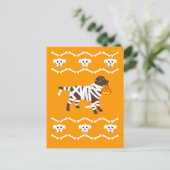 ハロウィーンチョコレートラブラドールミイラ葉書 ポストカード (スタンド正面)