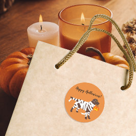 ハロウィーンチョコレートラブラドールミイラ ラウンドシール