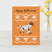 ハロウィーンチョコレートラブラドールミイ カード (黄色い花)