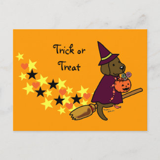 ハロウィーンチョコレートラブラドール漫画1 ポストカード