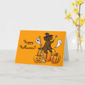 ハロウィーンチョコレートラブラドール漫画2 カード (黄色い花)