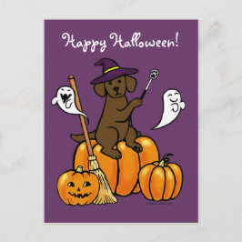 ハロウィーンチョコレートラブラドール漫画2 ポストカード