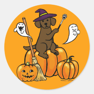 ハロウィーンチョコレートラブラドール漫画2 ラウンドシール