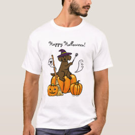 ハロウィーンチョコレートラブラドール漫画2 Tシャツ