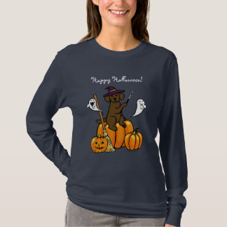 ハロウィーンチョコレートラブラドール漫画2 Tシャツ