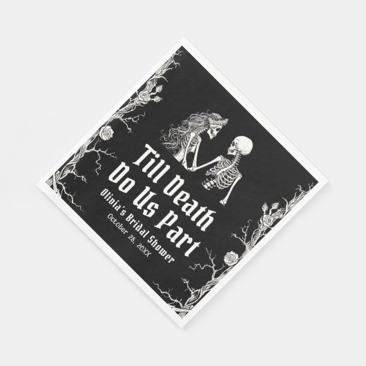 ハロウィーンティルデスドウスパートブライダルシャワー スタンダードランチョンナプキン (角)