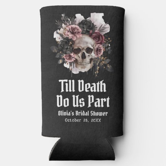 ハロウィーンティルデスドウスパートブライダルシャワー スリム缶クーラー (裏面)