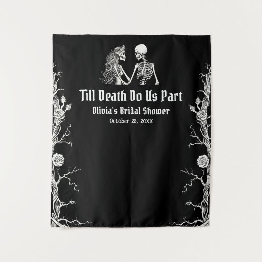 ハロウィーンティルデスドウスパートブライダルシャワー タペストリー (正面)