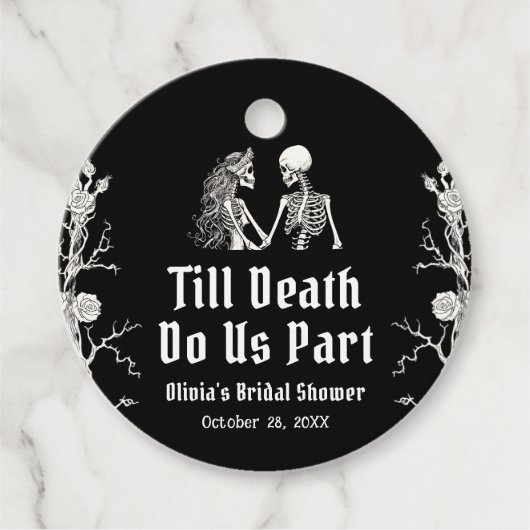 ハロウィーンティルデスドウスパートブライダルシャワー フェイバータグ (正面)