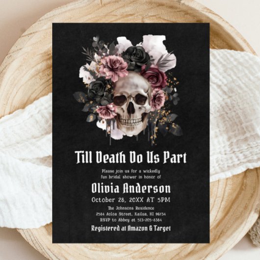 ハロウィーンティルデスドウスパートブライダルシャワー 招待状