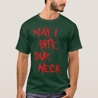ハロウィーンティーが首にかみつく Tシャツ