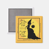 ハロウィーンティーパーティの招待状ビクトリアンウィッチ マグネット (正面/裏面)