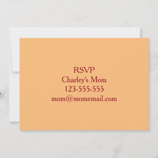 ハロウィーンティーパーティの招待状 招待状 (裏面)