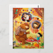 ハロウィーンティーパーティー ポストカード (正面/裏面)