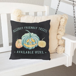 ハロウィーンティール（緑がかった色）カボチャのアレルギフレンドリーー薬 アウトドアクッション
