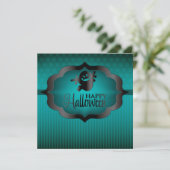 ハロウィーンティール（緑がかった色）幽霊 招待状 (スタンド正面)