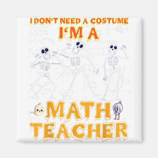 ハロウィーンティー衣装は要らない数学Te マグネット (正面)