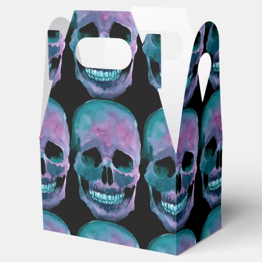 ハロウィーンテイクアウトフェイスボックス – スカルデザイン フェイバーボックス (オープン)