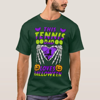 ハロウィーンテニスパパスポーツラバースケルトンファーザー Tシャツ