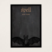 ハロウィーンテーマこうもりイヤリング表示カード (正面)