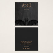 ハロウィーンテーマこうもりスタッドイヤリングディスプレイカード (正面&裏面)