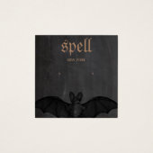 ハロウィーンテーマこうもりスタッドイヤリングディスプレイカード (正面)