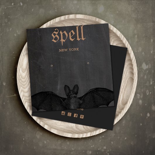 ハロウィーンテーマこうもりスタッドイヤリングディスプレイカード