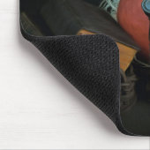 ハロウィーンテーマとヴィンテージ砂時計 マウスパッド (コーナー)