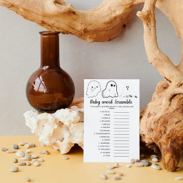 ハロウィーンテーマの単語スクランブル赤ちゃんシャワーゲーム