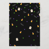 ハロウィーンテーマの赤ちゃんシャワーゲーム プログラム (裏面)