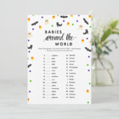 ハロウィーンテーマの赤ちゃんシャワーゲーム プログラム (スタンド正面)