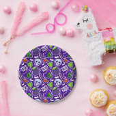 ハロウィーンテーマウィッチズとスカル ペーパープレート (パーティー)