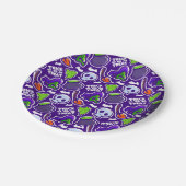 ハロウィーンテーマウィッチズとスカル ペーパープレート (アングル)