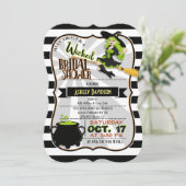 ハロウィーンテーマウィッチブライダルシャワー招待 招待状 (スタンド正面)