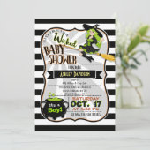 ハロウィーンテーマウィッチベイビーシャワー招待状 招待状 (スタンド正面)