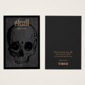 ハロウィーンテーマスカルイヤリング表示カード (正面&裏面)