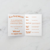 ハロウィーンテーマタトートウィッチパーティの招待状 カード (内部)