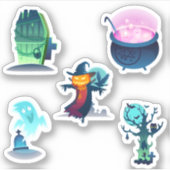 ハロウィーンテーマパーティーデザイン シール (正面)
