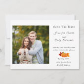 ハロウィーンテーマフォトウェディング日付を保存 招待状 (正面)