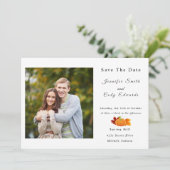 ハロウィーンテーマフォトウェディング日付を保存 招待状 (スタンド正面)