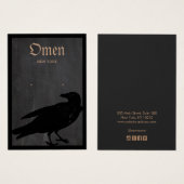 ハロウィーンテーマブラッククロウイヤリングディスプレイカード (正面&裏面)