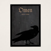 ハロウィーンテーマブラッククロウイヤリングディスプレイカード (正面)