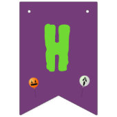 ハロウィーンテーマ子供の誕生日パーティー バンティングフラッグ (第2の旗)