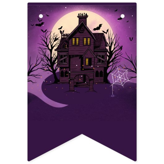 ハロウィーンテーマ子供の誕生日パーティー バンティングフラッグ (第1の旗)