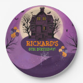 ハロウィーンテーマ子供の誕生日パーティー ペーパープレート (正面)