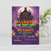 ハロウィーンテーマ子供の誕生日パーティー 招待状 (スタンド正面)